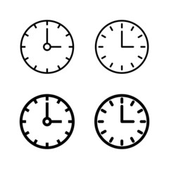 Clock icons vector. Time sign and symbol. watch icon