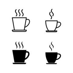 coffee cup icons vector. cup a coffee sign and symbol