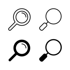 Search icons vector. search magnifying glass sign and symbol