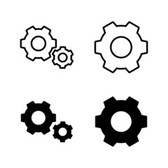Setting Icons vector. Cog sign and symbol. Gear Sign