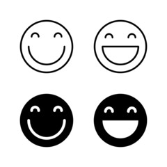 Smile icons vector. smile emoticon icon. feedback sign and symbol