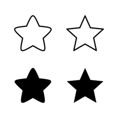 Obraz premium Star Icons vector. rating sign and symbol. favourite star icon