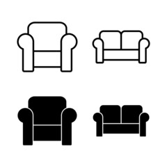 Sofa icons vector. sofa sign and symbol. furniture icon