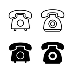 Telephone icons vector. phone sign and symbol