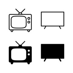 Tv icons vector. television sign and symbol