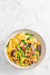 イワシの玉子とじ丼