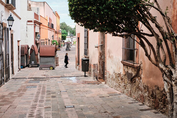 Calles coloniales andador del Centro Histórico de la Ciudad de Queretaro 