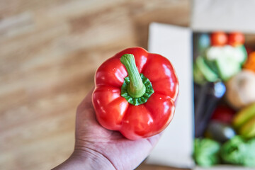Full box of groceries