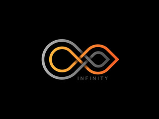 Infinity beauty minimalist logo and business card design, beauty, infinity, concept, life, premium.Premium Vector