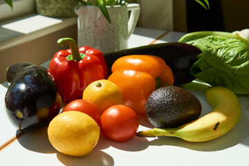 Full box of groceries