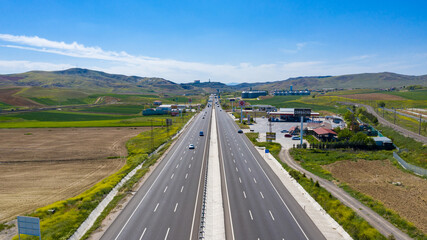 Aerial view of Polatlı,Ankara in TURKEY.