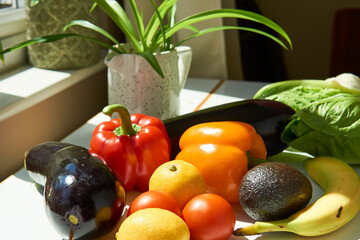 Full box of groceries