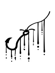 Tropfen Angeln Angelhaken 