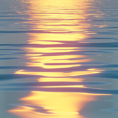 Reflection of the sun's rays in the fabulous water of the ocean. 3D rendering.