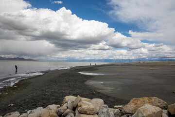 storm over the Great Salt Lake