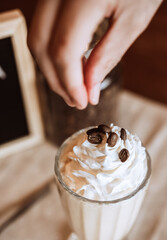 drinking and making milkshakes