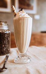 drinking and making milkshakes