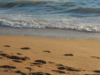footprints on the sand