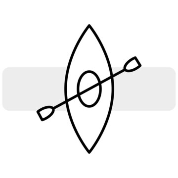 recommend clip art: Simple boat line art design. kayak icon. Simple boat line art design. Vector illustration. Stock image.