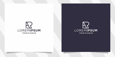 letter ra ar logo design template