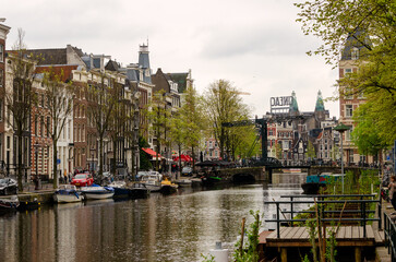 Fototapeta na wymiar city canal in the country