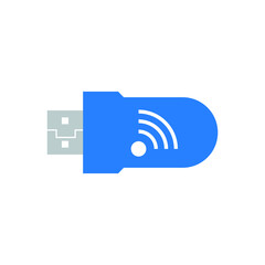 USB wifi adapter icon design isolated on white background