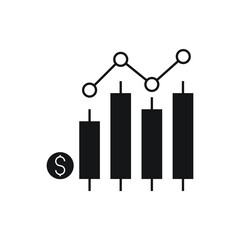 Forex signal icon design isolated on white background