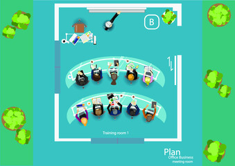 Naklejka premium Illustration business.design modern idea and concept think creativity. for Social network,success,plan,think,search,analyze,communicate, futuristic idea innovation technology.