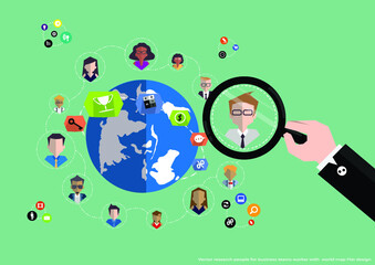 Illustration business.design modern  idea and concept think creativity. for Social network,success,plan,think,search,analyze,communicate, futuristic idea innovation technology.