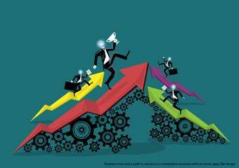 Illustration business.design modern  idea and concept think creativity. for Social network,success,plan,think,search,analyze,communicate, futuristic idea innovation technology.