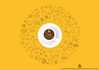 Illustration business.design modern  idea and concept think creativity. for Social network,success,plan,think,search,analyze,communicate, futuristic idea innovation technology.