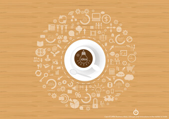 Illustration business.design modern  idea and concept think creativity. for Social network,success,plan,think,search,analyze,communicate, futuristic idea innovation technology.