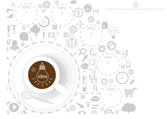 Illustration business.design modern  idea and concept think creativity. for Social network,success,plan,think,search,analyze,communicate, futuristic idea innovation technology.