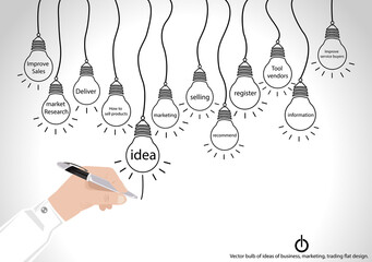 Illustration business.design modern  idea and concept think creativity. for Social network,success,plan,think,search,analyze,communicate, futuristic idea innovation technology.