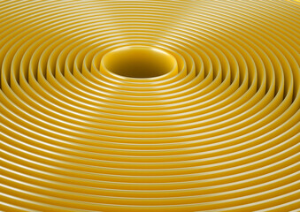 Obraz premium Abstract yellow round circles background 3d render