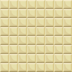 White chocolate bar pattern. Flat design vector.