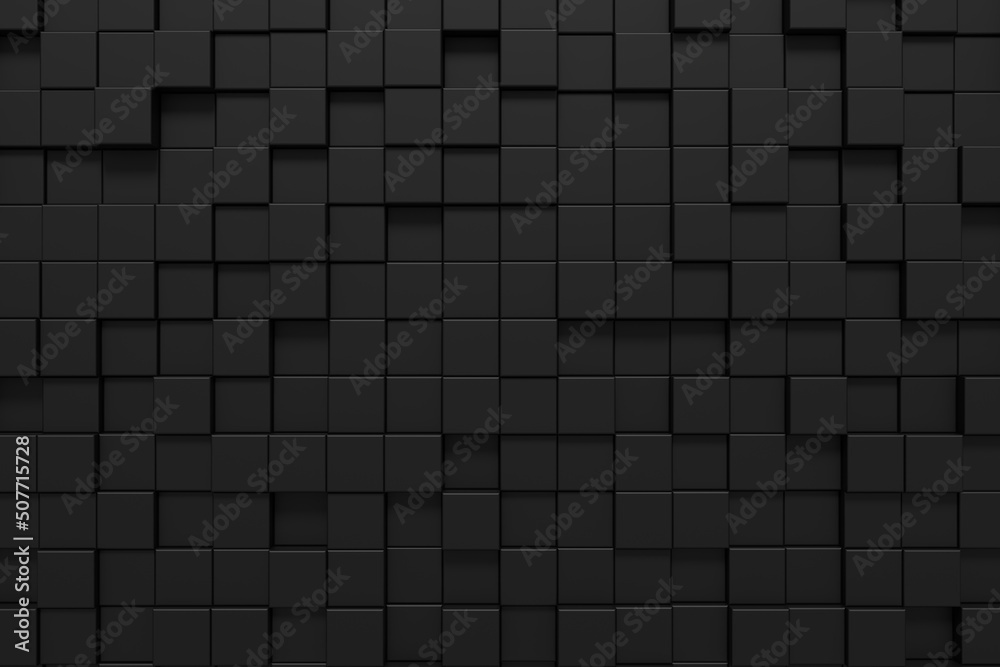 Poster modern tile wall. darkness background design. 3d rendering.