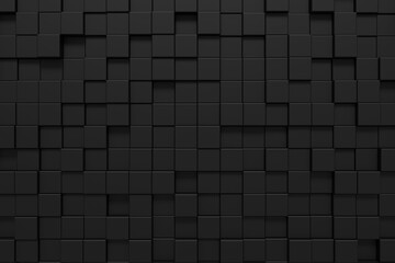 Modern tile wall. Darkness background design. 3D rendering.