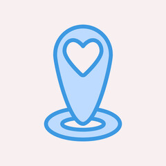 Placeholder icon in blue style, use for website mobile app presentation