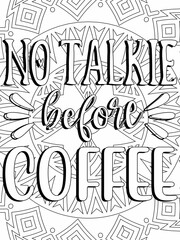 Hand drawn coloring page for kids and adults. Coffee cup and flowers. Beautiful drawing for girls with patterns and small details. Pictures to color. Vector