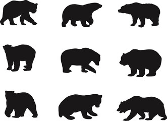 Bear silhouette collection 