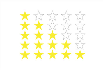 star indicator to show the rating