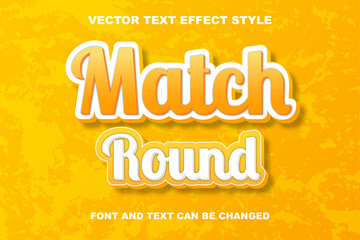 Fototapeta premium Match round dust texture 3d editable text effect font style template background wallpaper banner poster flyer