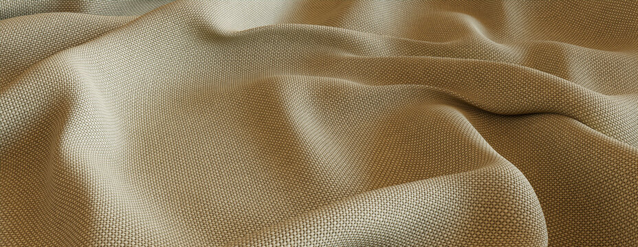Soft Woven Fabric with Ripples and Folds. Grey Fall Wallpaper.