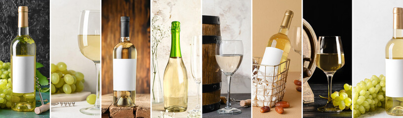 Collection of delicious white wine