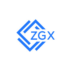 Obraz premium ZGX letter logo design on white background. ZGX creative initials letter logo concept. ZGX letter design.