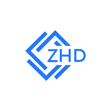 ZHD letter logo design on white background. ZHD  creative initials letter logo concept. ZHD letter design.