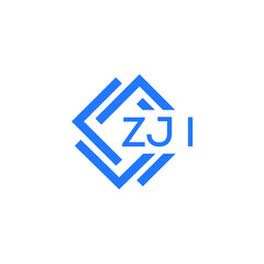 ZJI technology letter logo design on white  background. ZJI creative initials technology letter logo concept. ZJI technology letter design.
