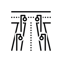 Black line icon for streets