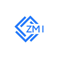 ZMI technology letter logo design on white  background. ZMI creative initials technology letter logo concept. ZMI technology letter design.
